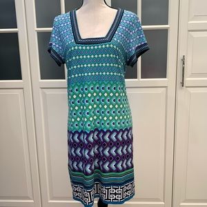Laundry by Shelli Segal colorful geo print dress